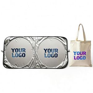 Wholesale Custom Logo Car Sunshade UV Protection Front <b>Window</b> Foldable Windshield <b>Shade</b> Cover for Car Dealer Business Promo Gift - Product Image 1