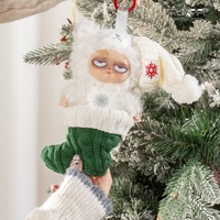 Poupée PVC Grumpipi Sleepless en édition limitée de Noël dans une boîte mystère originale labubu Popmart
