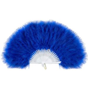 Abanico de Mano Plegable de Plumas de Pavo Chinas Reflectantes Personalizadas, Grandes y Duraderas - Product Image 1