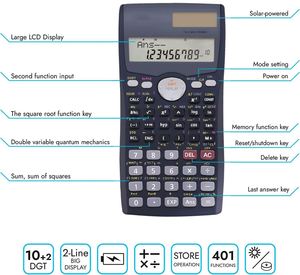 Calculatrice électronique numérique LCD personnalisable pour l'école, avancée et scientifique, cadeau - Product Image 2