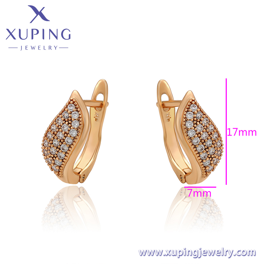 X000715662 Xuping Exquisite Fashion 18K Gold Diamond Earrings