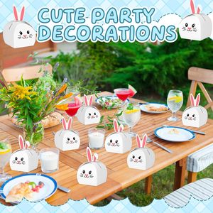 Sacs cadeaux lapin, boîtes <span class=keywords><strong>de</strong></span> friandises <span class=keywords><strong>de</strong></span> Pâques, sacs en papier pour friandises, jolies boîtes cadeaux pour bonbons, sacs à biscuits en forme <span class=keywords><strong>de</strong></span> lapin pour fêtes - Product Image 6
