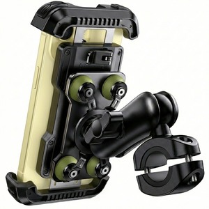 Support de téléphone pour <span class=keywords><strong>moto</strong></span> Lamicall BCSP05, antichoc, en aluminium, antivol, amortisseur de vibrations, support de guidon de vélo, support <span class=keywords><strong>GPS</strong></span> - Product Image 1