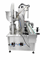 Machine de remplissage entièrement automatique à double tête avec pompe magnétique et système d'alimentation automatique par piston
