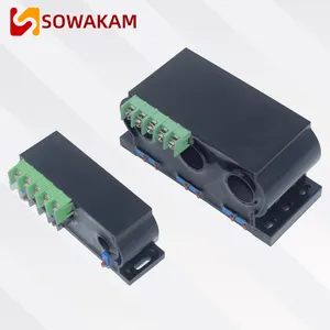 3-phase hole AC0-500A perforated DC current transmitter power sensor 4-20mA 0-1A 0-5A 0-10A transfer RS485 output