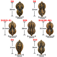 Ensemble de 7 dés polyédriques en métal écologique faits à la main, motif écailles de dragon noir bleu foncé, pour jeux de société et cadeaux