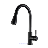 Robinet de lavabo classique en laiton nickel brossé, à montage sur comptoir, avec bec flexible, pour cuisine