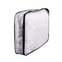 Sac d'emballage de stockage de housse de couette avec cadre en fil d'acier PVC étanche en plastique en gros pour textile à la maison