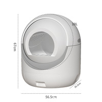 Bac à litière automatique pour chat, électrique, fermé, intelligent, auto-nettoyant, en plastique ABS, modèle PRO-E circulaire