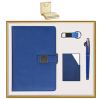 Ensemble de cadeaux promotionnels personnalisés carnet de notes en cuir stylos journal porte-clés en cuir personnalisé porte-cartes de visite ensemble cadeau pour journal
