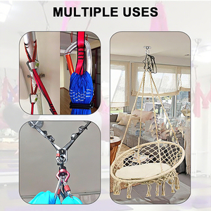 Adjustable Nylon Yoga <b>Hammock</b> Strap Aerial Yoga Ceiling Mount Heavy Duty Yoga <b>Swing</b> Daisy Chain Sling Rigging Universal Portable - Product Image 2