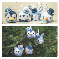 Kit de Démarrage pour Débutants en Couture et Crochet : Jouets, Artisanat en Coton, Outils de Crochet, Boîte DIY, Kit de Fabrication d'Amigurumi Animaux de Noël avec Fil