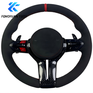 พวงมาลัยรถหนังแบบกำหนดเองสำหรับ BMW <span class=keywords><strong>F10</strong></span> F20 F15 F31 F30 F32 F36 E90 X1 X2 X3 X4 X5 M3 M4 E70ไม่มีถุงลมนิรภัย - Product Image 4