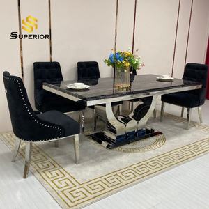 Juego de Mesa de Comedor con 8 Sillas, Muebles para <span class=keywords><strong>el</strong></span> Hogar, Juego de Mesa de Comedor de Lujo - Product Image 5