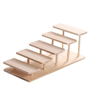 Factory direct supply of wooden eyeglasses display racks, <b>pine</b> wood figurine storage racks, solid wood multi-layer desktop - Product Image 5
