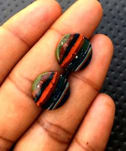 Wholesale Natural <b>Rainbow</b> Calcsilica Semiprecious Stone Beads Loose Gemstone for Jewelry Making Smooth Cabochon Shape - Product Image 3