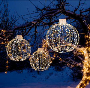 Christmas LED <strong>Light</strong> Balls for <strong>Tree</strong> <strong>Outside</strong> Lighted Sphere Holiday Decorations Motif <strong>Light</strong> - Product Image 2