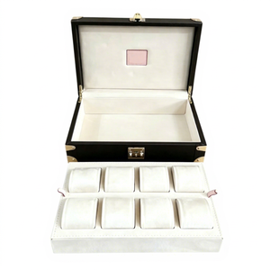 Rectangle Leatherette <b>Watch</b> Box with Velvet Interior and Buckle Closure Red Color Protective <b>Case</b> for Storage - Product Image 3