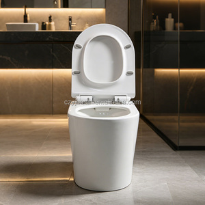 Inodoro <span class=keywords><strong>con</strong></span> <span class=keywords><strong>WC</strong></span> Integrado sin Borde, de Cerámica, <span class=keywords><strong>con</strong></span> Sifón en S, para Baño, Sanitario Personalizado - Product Image 3