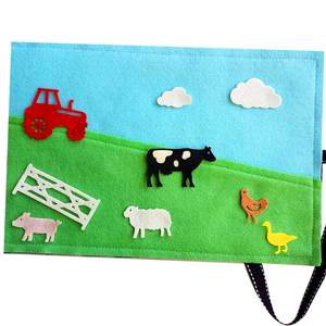 Tavola delle Storie in Feltro per Bambini, Giocattolo Educativo Pieghevole con Temi Oceano e Fattoria per lo Sviluppo dei Bambini - Product Image 1