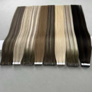 Großhandel Tape-In Haarverlängerungen Nahtlos Unsichtbar Doppelt Gezogen Remy Tape-In Haarverlängerungen 100% Echthaar - Product Image 1