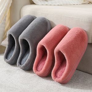 Bedroom <b>Slippers</b> Thick Bottom Fur Hotel Fluffy Slip Warm Slides House Indoor Solid Color Slides Fluffy <b>Slippers</b> - Product Image 2