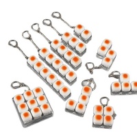 Mechanical Keyboard Keycap PVC Fidget Toy Toast Design Square Gradient Clicker for Stress Relief & EDC Keychain