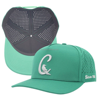 Gorras de Béisbol Personalizadas con Logotipo Bordado en 3D, 5 Paneles, Transpirables, Impermeables, Deportivas, con Orificios Cortados con Láser, Ajustables