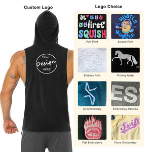 Débardeur en vrac en gros de haute qualité en coton doux sans manches sérigraphie personnalisée respirant écologique été Muscle Fit hommes - Product Image 2