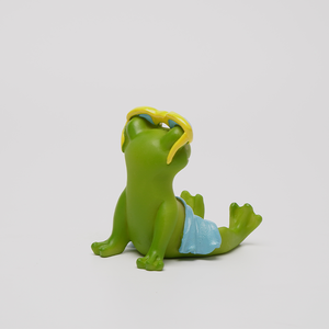 Adorabile porta telefono verde rana occhiali da sole unici e affascinanti oggetti artigianali in resina con motivo animale offre un supporto stabile per qualsiasi Smartphone - Product Image 4