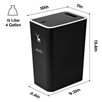 Poubelle petite poubelle en plastique corbeille à papier adaptée à la salle de bain cuisine chambre bureau