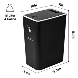Poubelle petite poubelle en plastique corbeille à papier adaptée à la salle de bain <span class=keywords><strong>cuisine</strong></span> chambre bureau - Product Image 4