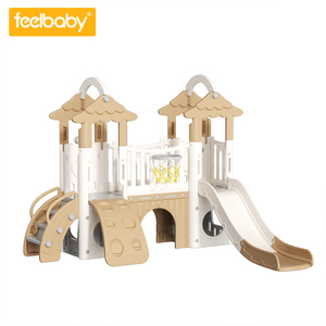 Đồ chơi sân chơi trong nhà Feelbaby 2024 mới cho trẻ em, cầu trượt và xích đu đẹp mắt, chất liệu nhựa PE bền chắc, dùng được cho sân vườn - Product Image 6