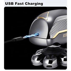 Rasoirs multifonctionnels 7D <span class=keywords><strong>pour</strong></span> hommes chauves, <span class=keywords><strong>rasoir</strong></span> électrique rechargeable 6 en 1 sans fil USB avec tondeuse corporelle <span class=keywords><strong>pour</strong></span> hommes - Product Image 3