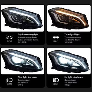 AURON Ensemble de phares avant à LED pour Classe W176 2012-2015 12V 36W 6000K 10000 Lumens Nouveau phare de route/croisement - Product Image 4
