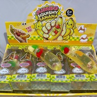 Jouet à presser en gelée transparente TPR, anti-stress, non-réalimentable, en forme de fruits (pomme, noix de coco) pour enfants