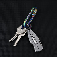 Couteau de poche pliant mini en acier inoxydable, lame en acier D2, coupe-chaîne porte-clés, couteau utilitaire EDC, couteau de camping, vente en gros, logo personnalisé