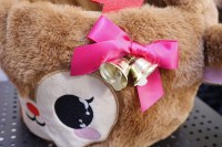 Nouveau Panier en Tissu Peluche Renne de Pâques 2025 avec Plastique PE, Mignon, Couleur Bonbon, Blanc, Multifonctionnel pour Enfants