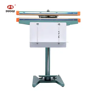 DUOQI PFS-450*2 aluminum frame instantly heat foot sealer pedal operated impulse film pe bag sealing F for medical suit