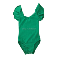 Flutter Sleeve Bébé Filles Justaucorps Gymnastique Danse Justaucorps Toddler Enfants Ballet Justaucorps