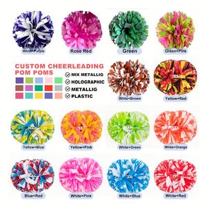 Pompón de plástico de colores mezclados PE de Venta caliente personalizado de fábrica pompón de porristas respetuoso con el medio ambiente - Product Image 3