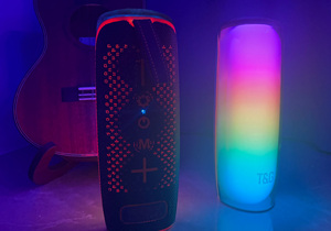 2026 <b>MINI</b> BT <b>Speaker</b> Retro Style Plastic Material 5W RGB LED Lighting Rechargeable Battery IPX5 Waterproof TF Card <b>Speaker</b> - Product Image 5