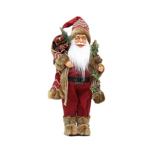 Figura de Santa Claus de 18 Pulgadas, Muñeco Decorativo de Pie, Adorno Navideño, Acabado Brillante Ecológico - Product Image 4