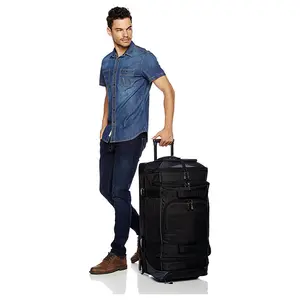 Benutzer definierte Hot Ripstop Black Rolling Reisegepäck Reisetasche mit Rädern Reisetasche Reisetasche