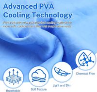 Gilet de refroidissement par évaporation pour hommes et femmes, activé par l'eau PVA, réglable, léger, super rafraîchissant, vêtement de sport