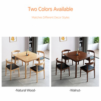 Ensemble de table à manger carrée de luxe en bois massif moderne pour cuisine et appartement, mobilier de maison durable et écologique