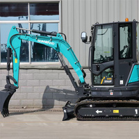 Mini-excavatrice hydraulique sur chenilles d'occasion SWE25UF de 2,5 tonnes, modèle SWE25, avec chenilles en caoutchouc et flèche pivotante, en vente en stock