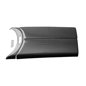 Cubierta para reposabrazos de Mercedes-Benz, textura de fibra de carbono, caja de almacenamiento para consola central, decoración interior - Product Image 5