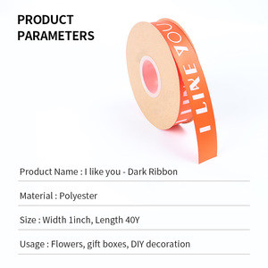 Grand ruban de <span class=keywords><strong>coton</strong></span> à chevrons en satin personnalisé style floral de ruban de polyester imperméable pour l'emballage de la Saint-Valentin - Product Image 6