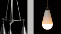 XZ Vintage Triangular estructuras cónicas latón gota colgante luz techo Led barra luz colgante Led lámpara araña comedor
